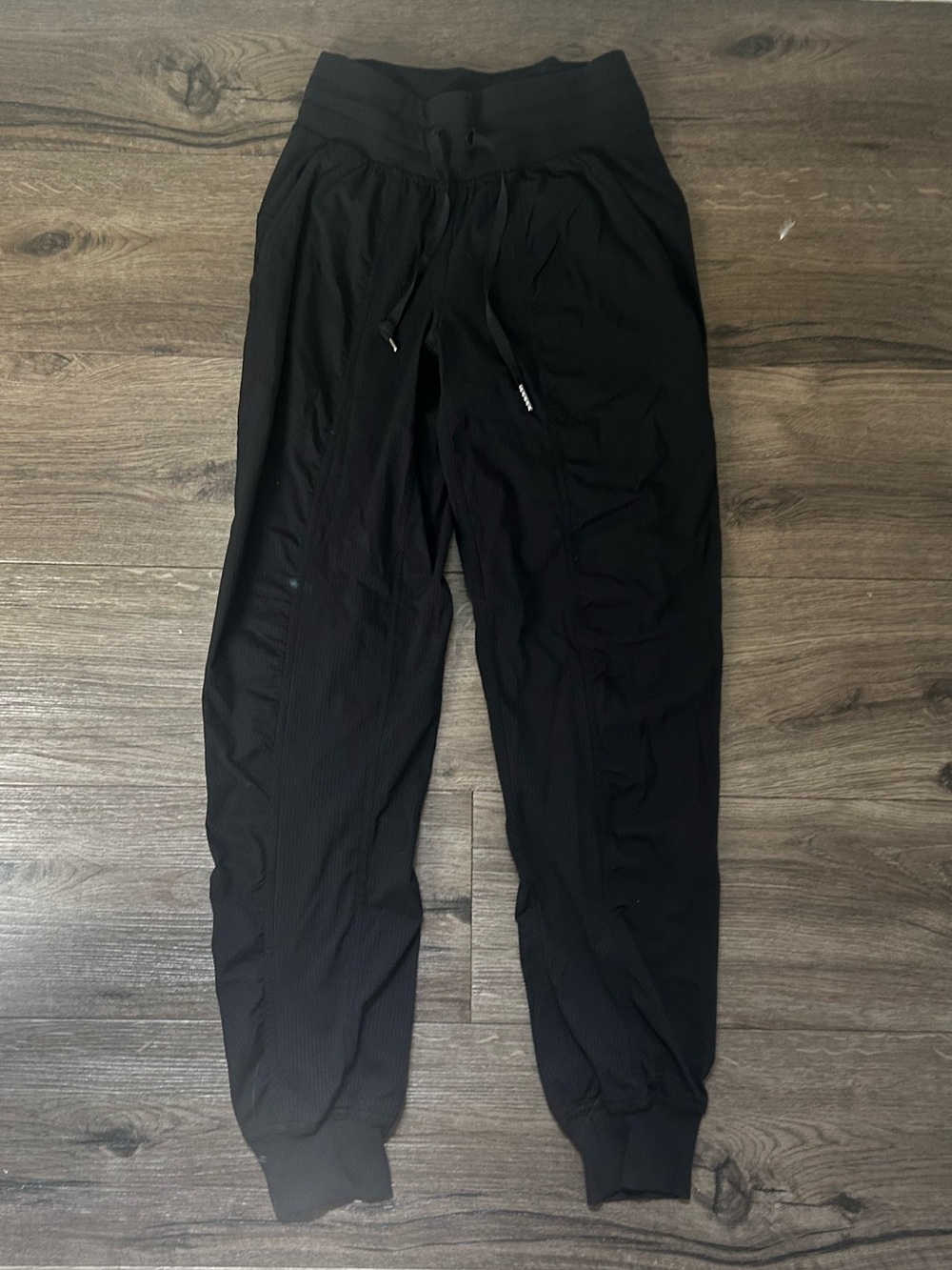 Lululemon studio joggers cuffed.